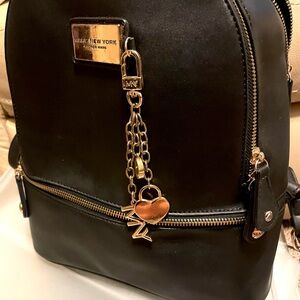 Marc New York Black Backpack with Gold Details